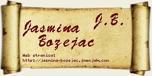 Jasmina Bozejac vizit kartica